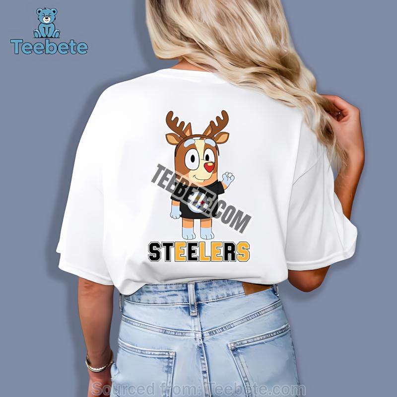 Pittsburgh Steelers Bingo Bluey Halloween Skeleton Pumpkin Shirt