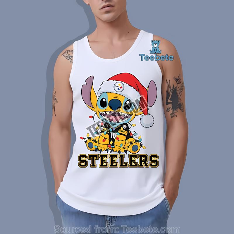 Pittsburgh STanktoplers Christmas Stitch Lights Holiday Shirt Pittsburgh STanktoplers Christmas Stitch Lights Holiday Shirt