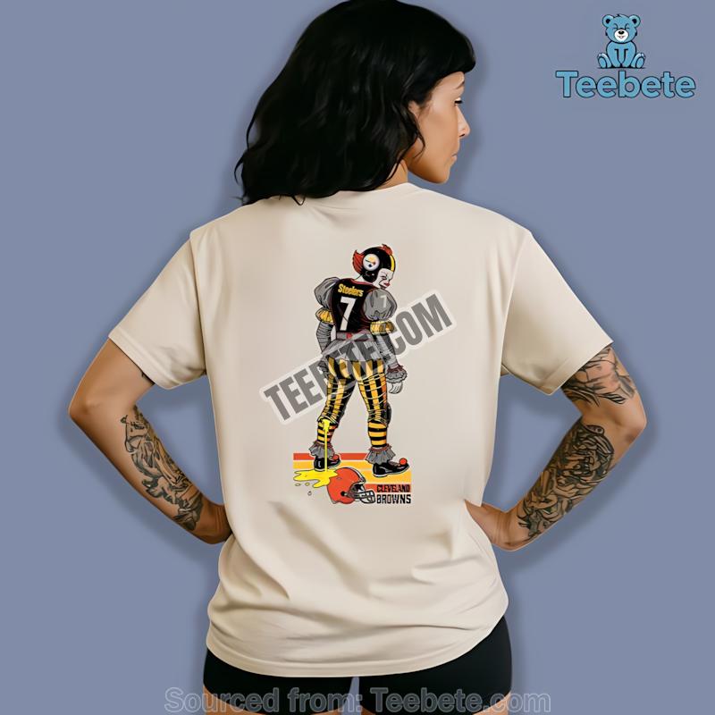 Pittsburgh Steelers Halloween Pennywise Cleveland Browns Rivalry Shirt