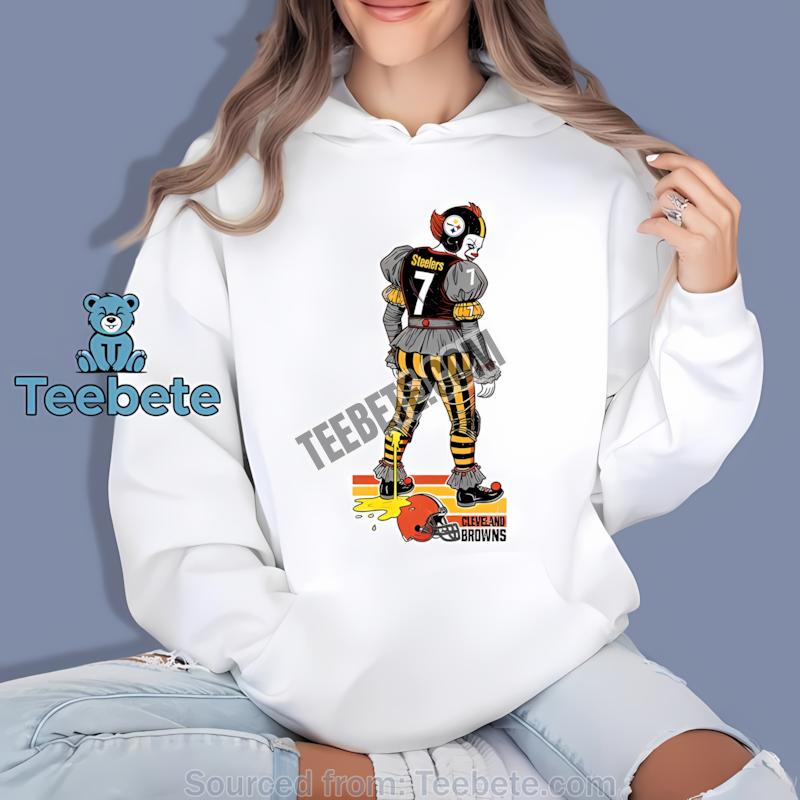 Pittsburgh SHoodielers Halloween Pennywise Cleveland Browns Rivalry Shirt Pittsburgh SHoodielers Halloween Pennywise Cleveland Browns Rivalry Shirt