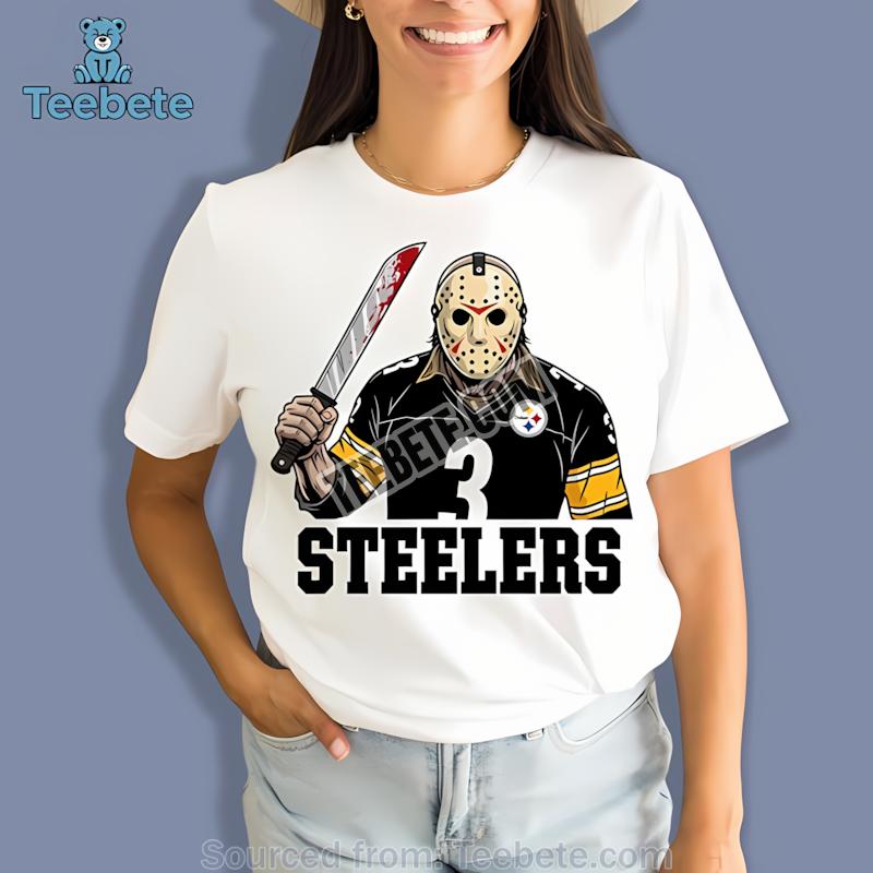 Pittsburgh Steelers Jason Voorhees Machete Horror Football Shirt