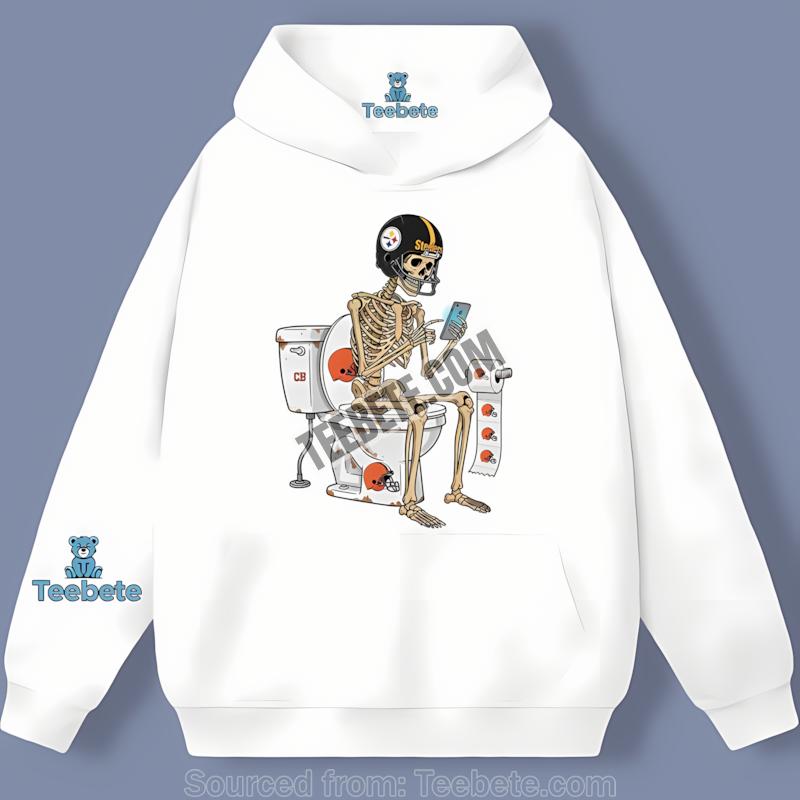 Pittsburgh SHoodielers Skeleton Toilet Cleveland Browns Rivalry Shirt Pittsburgh SHoodielers Skeleton Toilet Cleveland Browns Rivalry Shirt