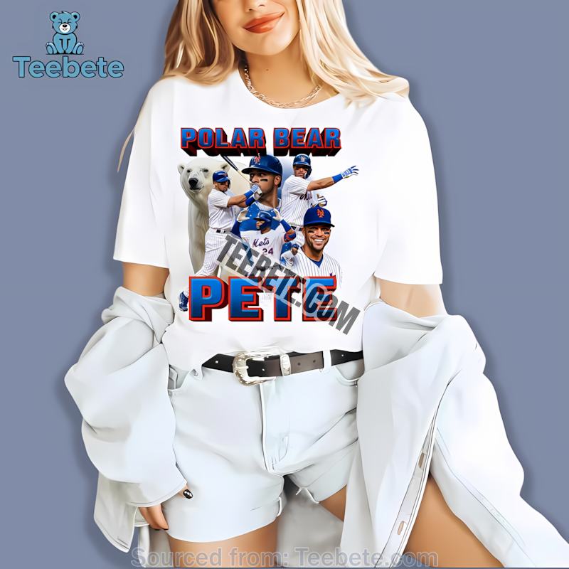 Polar Bear Pete Mets Baseball Collage Shirt