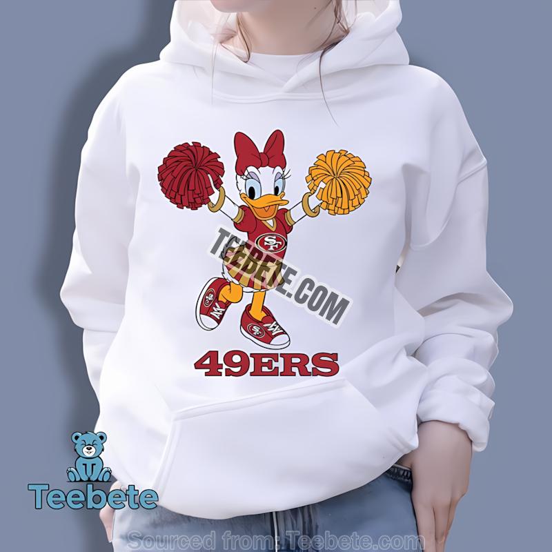 San Francisco 49Ers Daisy Duck Cheerleader Hoodie San Francisco 49Ers Daisy Duck Cheerleader Hoodie