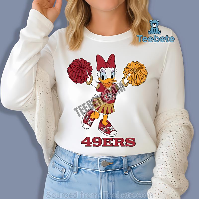 San Francisco 49Ers Daisy Duck Cheerleader Long Sleeve San Francisco 49Ers Daisy Duck Cheerleader Long Sleeve