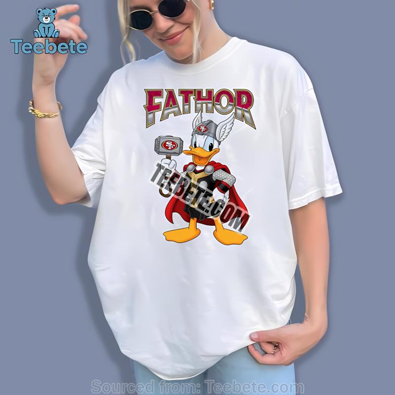 San Francisco 49Ers Donald Duck Fathor Shirt