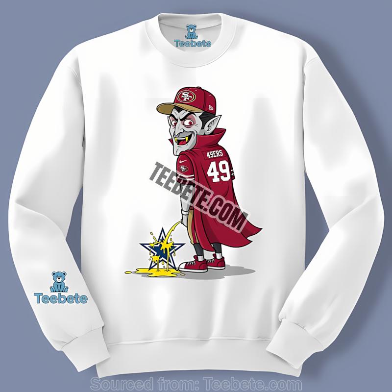 San Francisco 49Ers Dracula Dallas Cowboys Rivalry Long Sleeve San Francisco 49Ers Dracula Dallas Cowboys Rivalry Long Sleeve