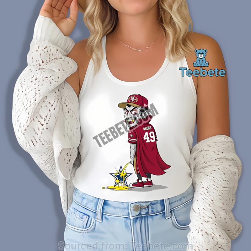 San Francisco 49Ers Dracula Dallas Cowboys Rivalry Tanktop San Francisco 49Ers Dracula Dallas Cowboys Rivalry Tanktop