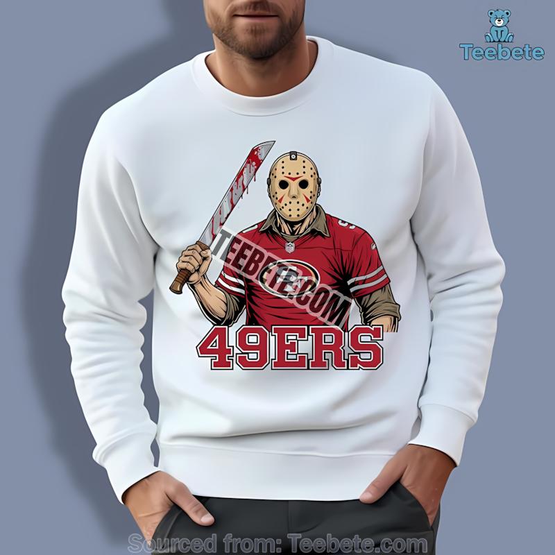 San Francisco 49Ers Jason Voorhees Machete Horror Football Long Sleeve San Francisco 49Ers Jason Voorhees Machete Horror Football Long Sleeve