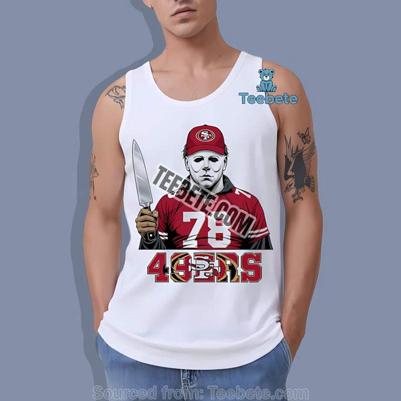 San Francisco 49Ers Michael Myers Spooky Tanktop San Francisco 49Ers Michael Myers Spooky Tanktop