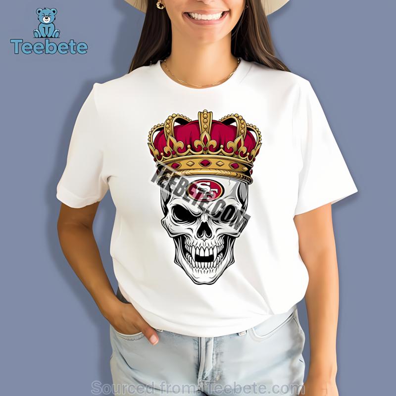 San Francisco 49Ers Skull Crown Dark Grunge Shirt