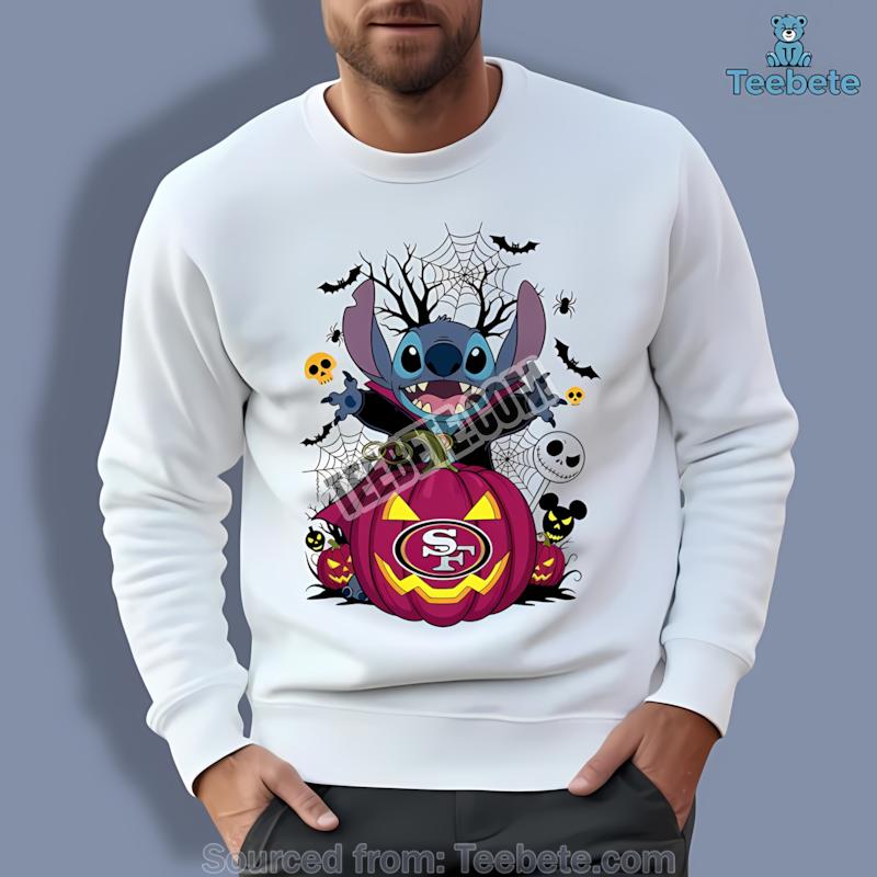San Francisco 49Ers Stitch Witch Halloween Long Sleeve San Francisco 49Ers Stitch Witch Halloween Long Sleeve