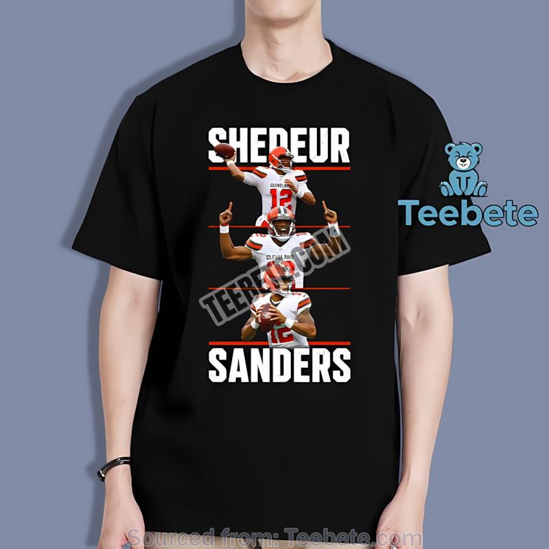 Shedeur Sanders Cleveland Browns Triple Action Graphic Shirt