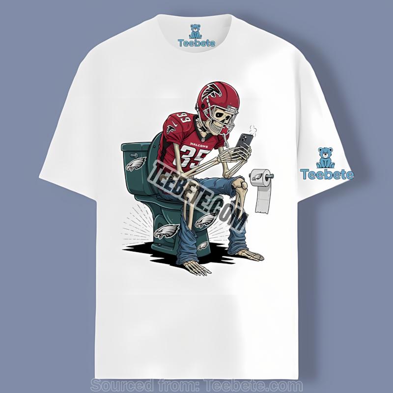 Skeleton Toilet Vs Eagles Atlanta Falcons Rivalry Tshirt