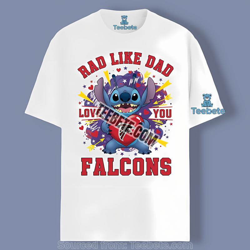 Stitch Rad Like Dad Atlanta Falcons Tshirt For Men