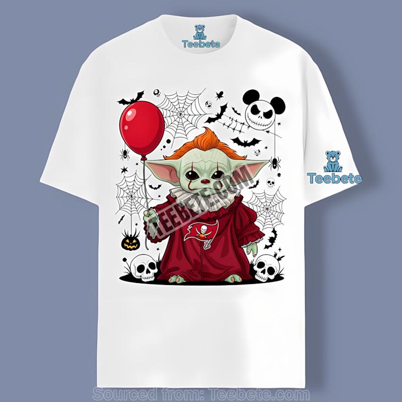 Tampa Bay Buccaneers Baby Yoda Pennywise Halloween Shirt