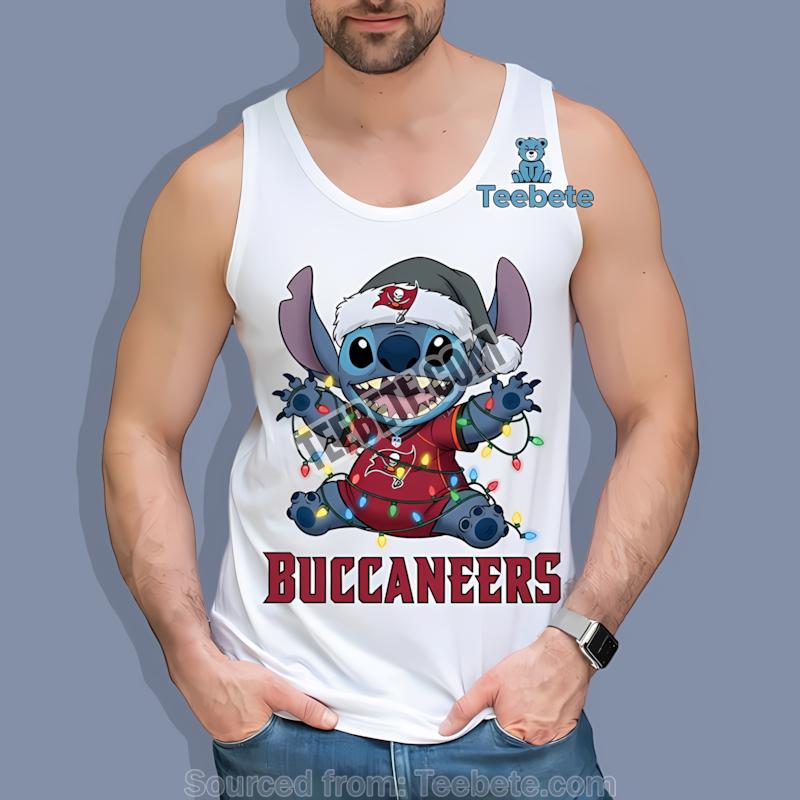Tampa Bay Buccaneers Christmas Stitch Lights Holiday Shirt