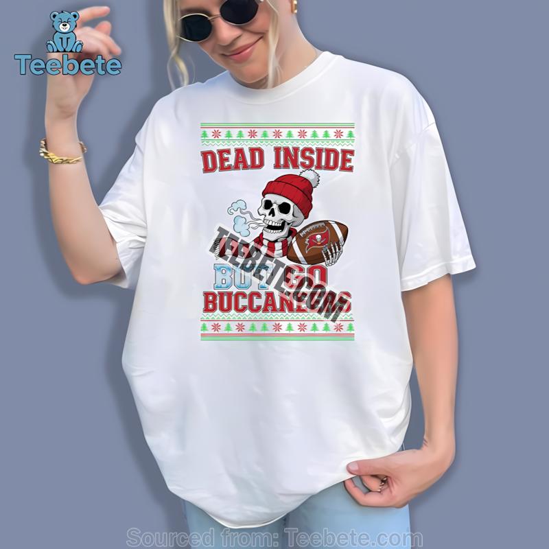 Tampa Bay Buccaneers Dead Inside But Go Buccaneers Christmas Shirt