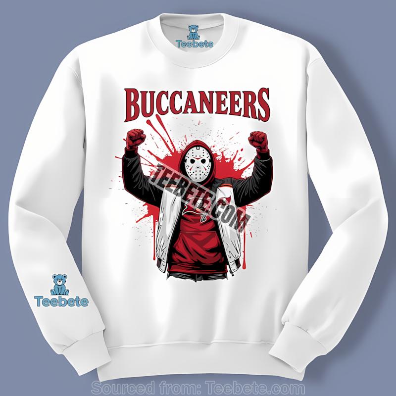 Tampa Bay Buccaneers Jason Voorhees Victory Halloween Long Sleeve Tampa Bay Buccaneers Jason Voorhees Victory Halloween Long Sleeve