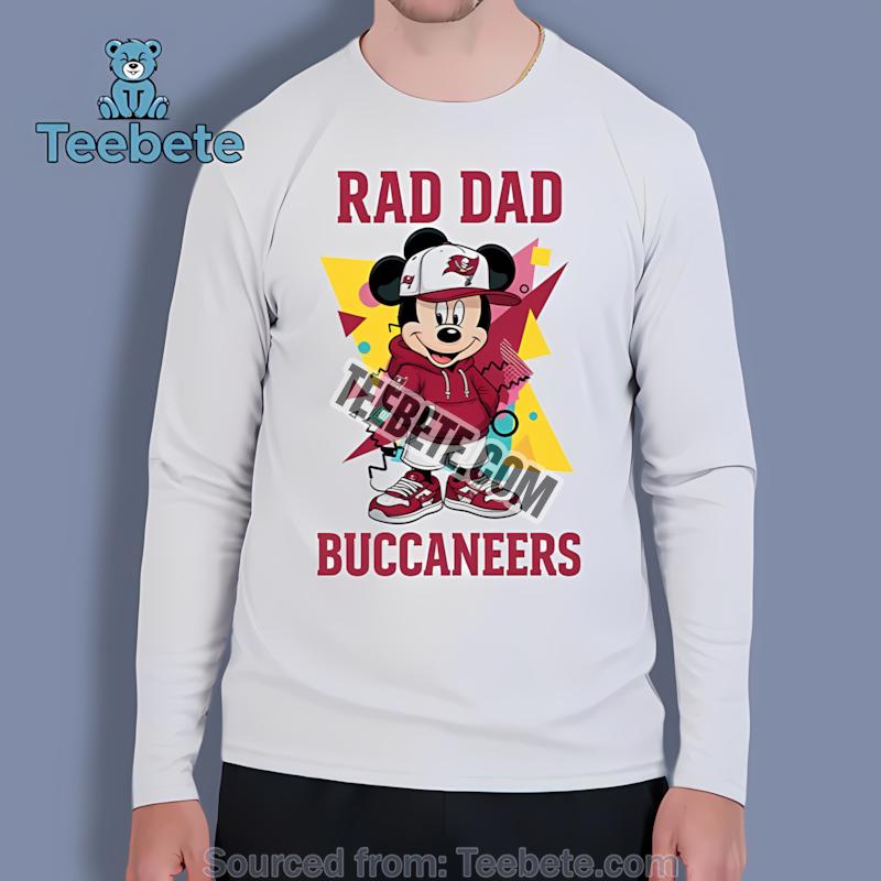 Tampa Bay Buccaneers Mickey Mouse Rad Dad Long Sleeve Tampa Bay Buccaneers Mickey Mouse Rad Dad Long Sleeve