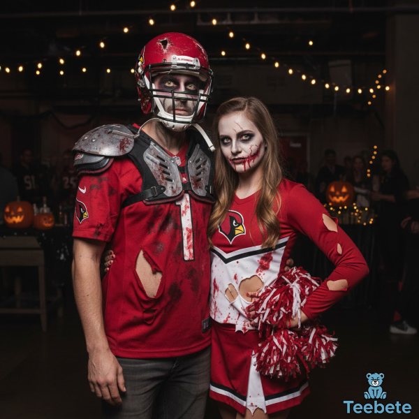 Arizona Cardinals Couple Halloween Costume Player And Cheerleader Theme