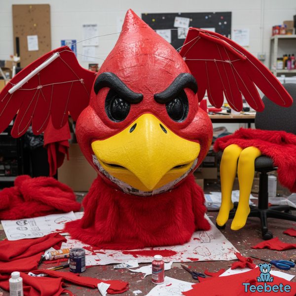 Big Red Arizona Cardinals Mascot Costume DIY Construction Process
