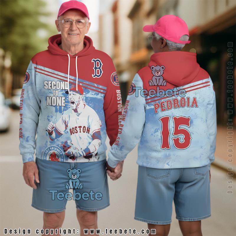 Boston Red Sox Dustin Pedroia Player 3D Hoodie Pullover Red Mens
