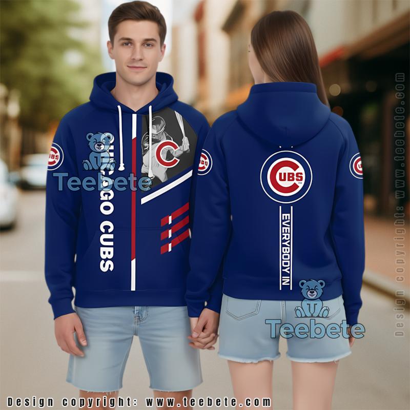 Chicago Cubs Autism Awareness 3D Hoodie Pullover White Unisex