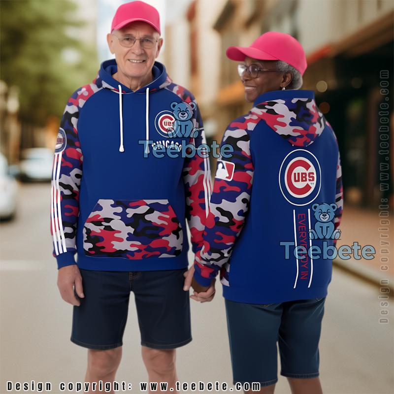 Chicago Cubs Proud Cubs Backer 3D Hoodie Blue Unisex
