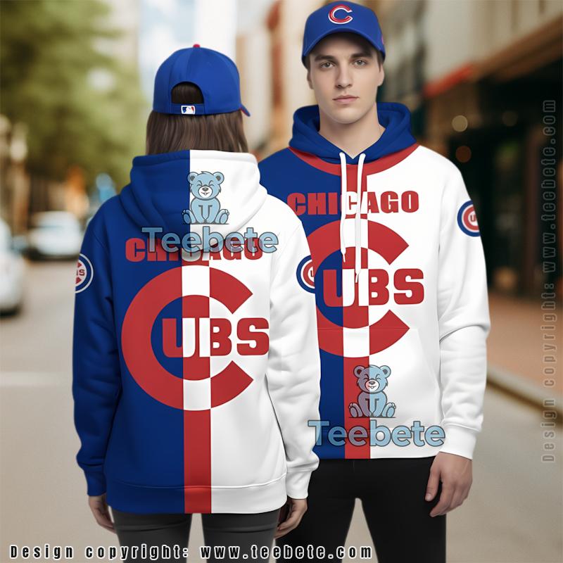 Chicago Cubs Relaxed Everyday Wear 3D Hoodie Blue White Unisex