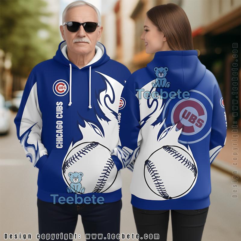 Chicago Cubs Show Your Loyalty 3D Hoodie Blue Womens