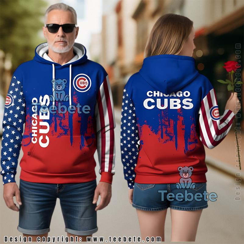 Chicago Cubs Warm Yet Lightweight 3D Zip Up Hoodie Blue Unisex