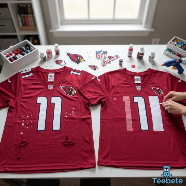 Homemade Arizona Cardinals Jersey With Custom Numbers And Logo