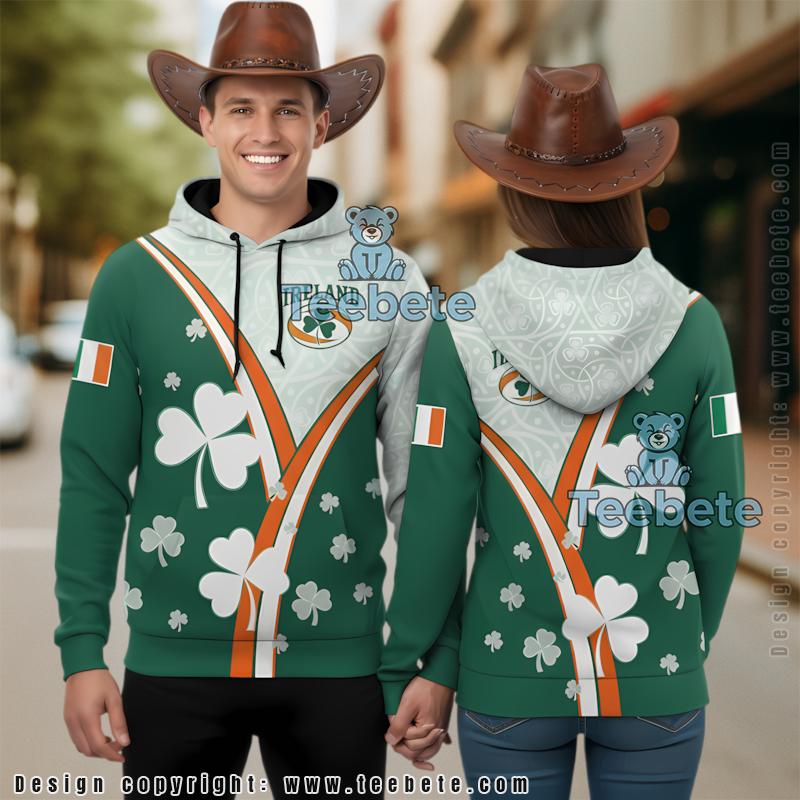 Irish Rebels In My Veins St Patrick 3D Hoodie Green Design Irish Rebels In My Veins St Patrick 3D Hoodie Green Design