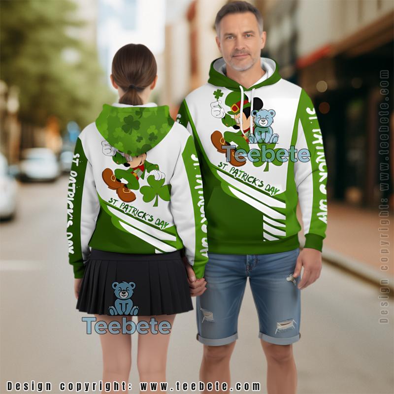 Leprechaun Chipi St Patrick Day 3D Zip Up Hoodie Green