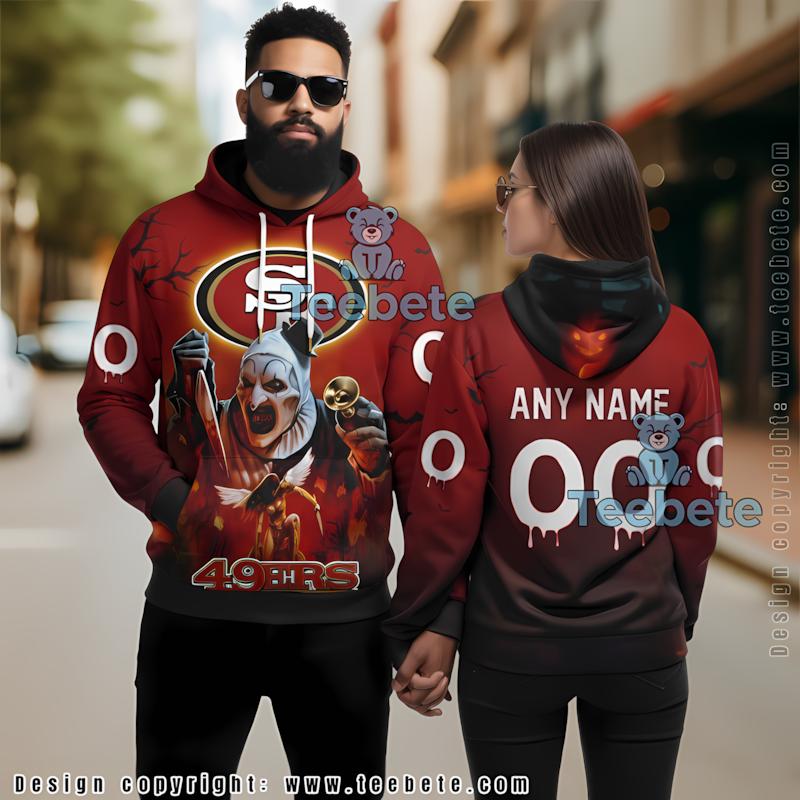 Punisher Skull American Flag San Francisco 49Ers 3D Hoodie Red