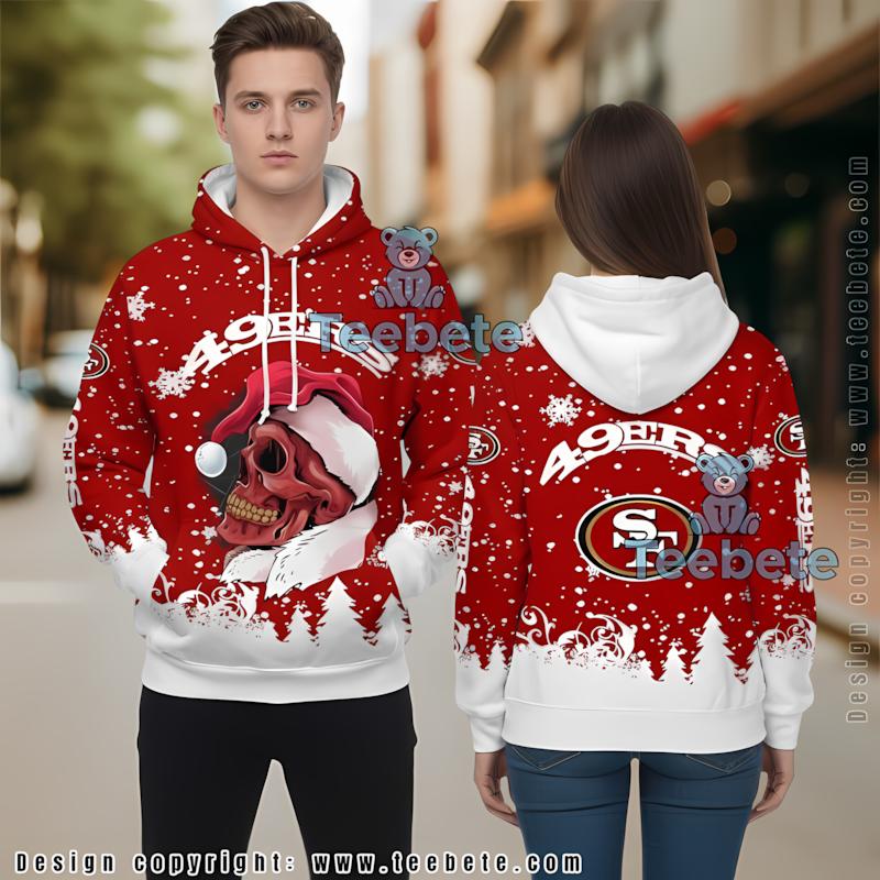 San Francisco 49Ers Christmas Snowman 3D Hoodie Red White