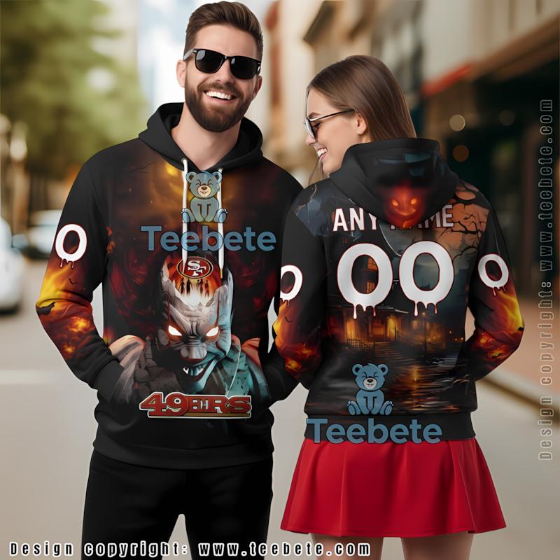 San Francisco 49Ers Halloween Badut Mematikan 3D Hoodie Black Personalized