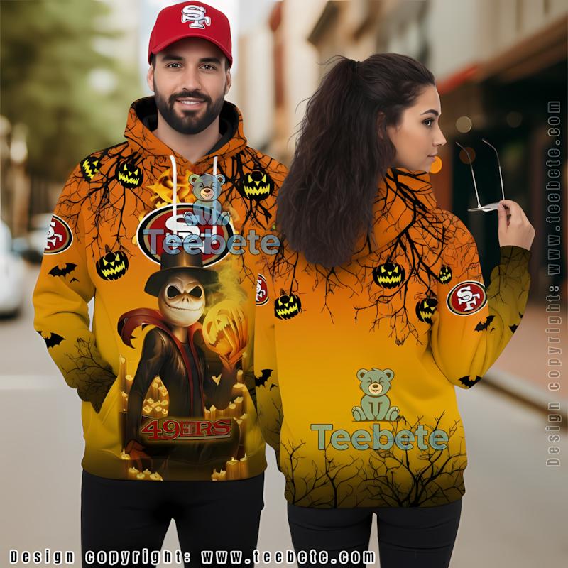San Francisco 49Ers Jack Skellington Zero 3D Hoodie Red