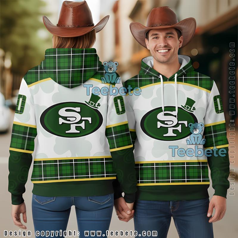 San Francisco 49Ers St Patrick Day 3D Hoodie Green White Personalized