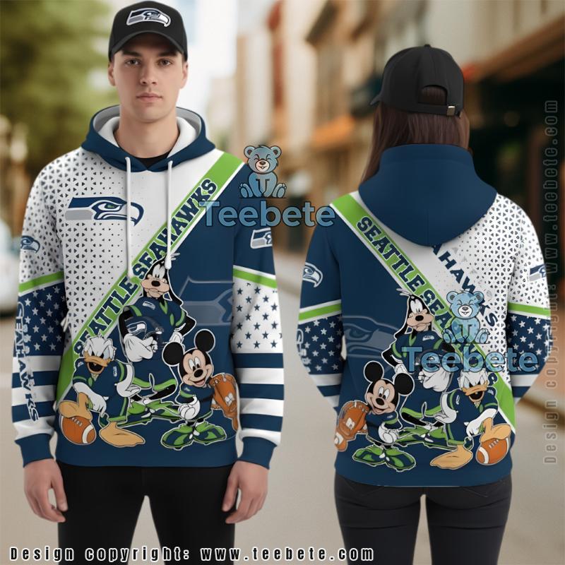 Seattle Seahawks Skull Crack 3D Hoodie Grey