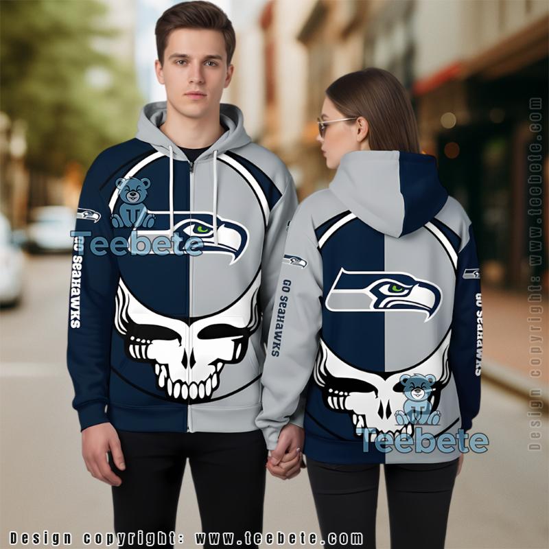 Seattle Seahawks Grinch Christmas 3D Hoodie Blue