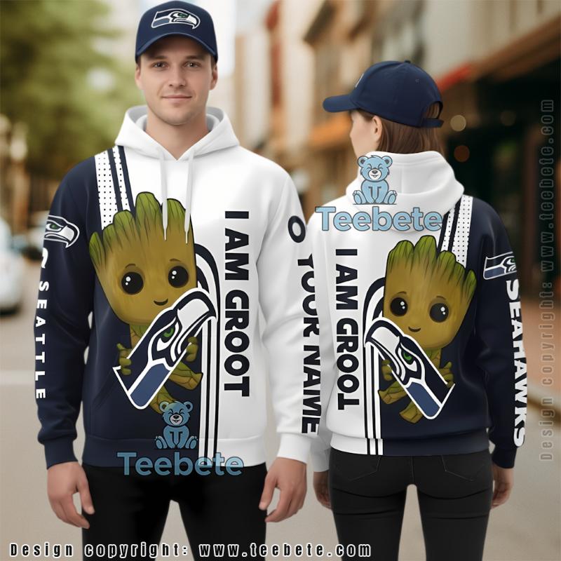 Seattle Seahawks Grinch Christmas 3D Hoodie Blue