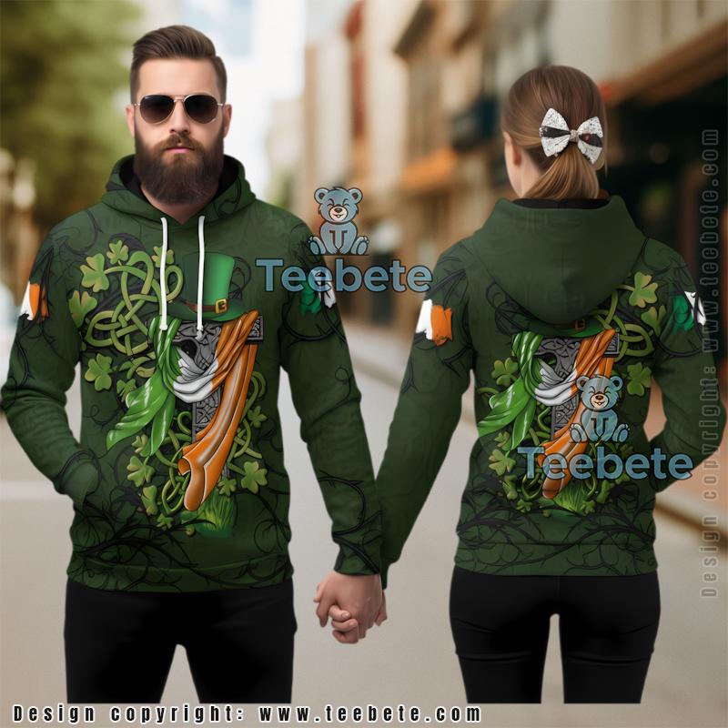 Shamrock Hat St Patrick Day 3D Hoodie Green Graphic