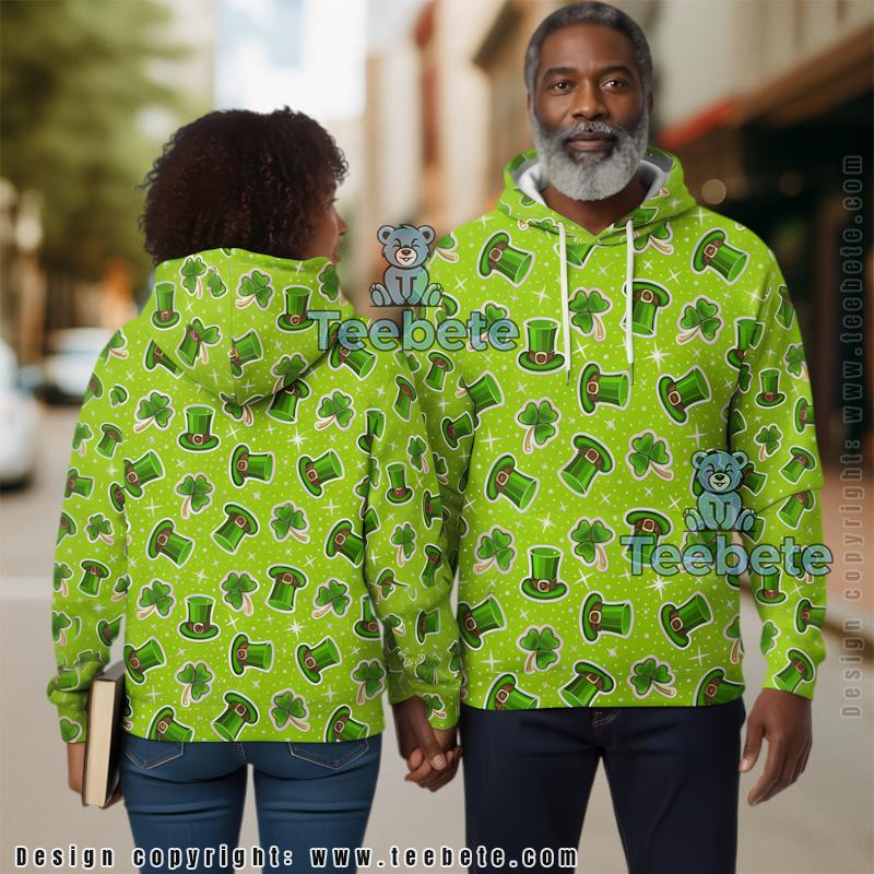 Irish Blood St Patrick Day 3D Hoodie Green Cool Irish Blood St Patrick Day 3D Hoodie Green Cool