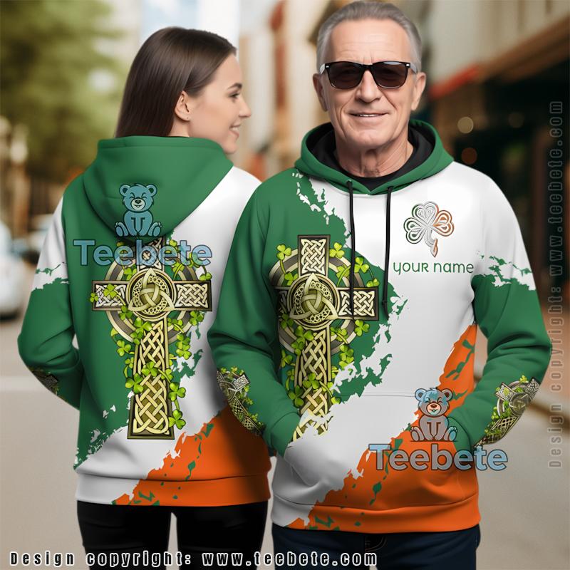Shamrock Personalized St Patrick Day 3D Hoodie Green Novelty