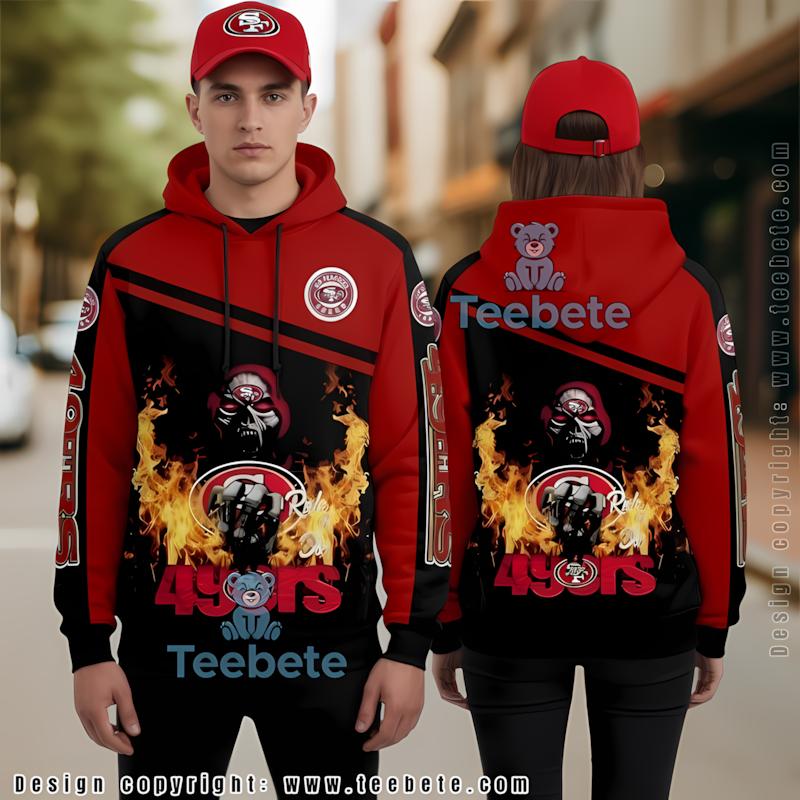 Santa Snoopy Christmas San Francisco 49Ers 3D Hoodie White Red