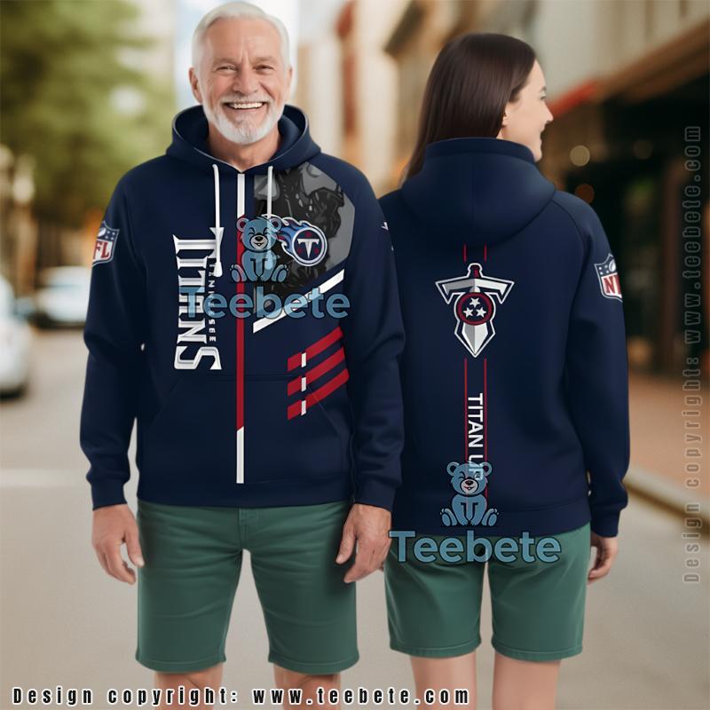 Tennessee Titans 3D Hoodie Blue Unisex