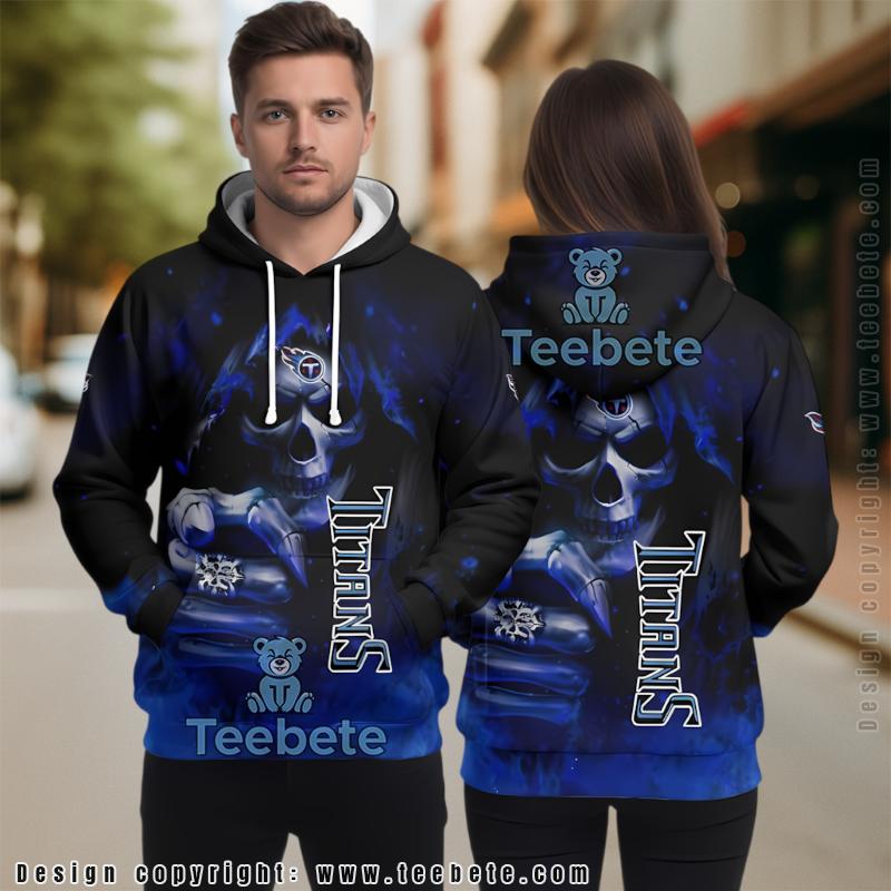 Tennessee Titans Death Horror 3D Hoodie Black Pattern