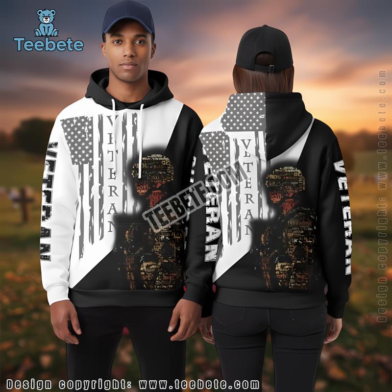 American Military Veteran Gift 3D Hoodie Grey Fashion